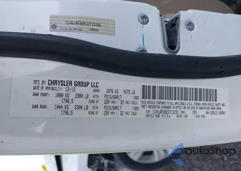 2014 Jeep Patriot Latitude из США, поврежденный, VIN 1C4NJRFB9ED713155